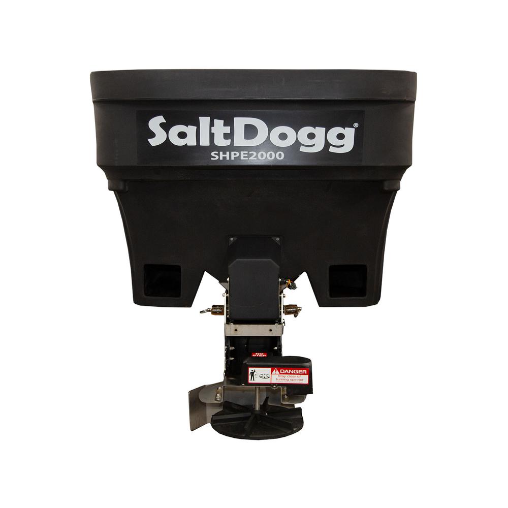 SaltDogg 2.0 cu. yds. Electric Black Poly Hopper Salt SpreaderSHPE2000 The Home Depot