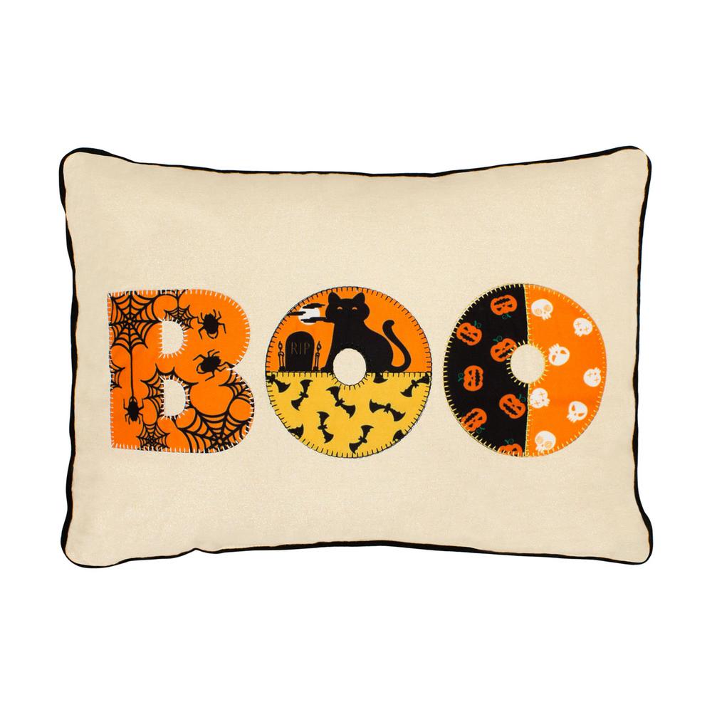 Creative Home Ideas Boo Embroidred Halloween 14 in x 20 