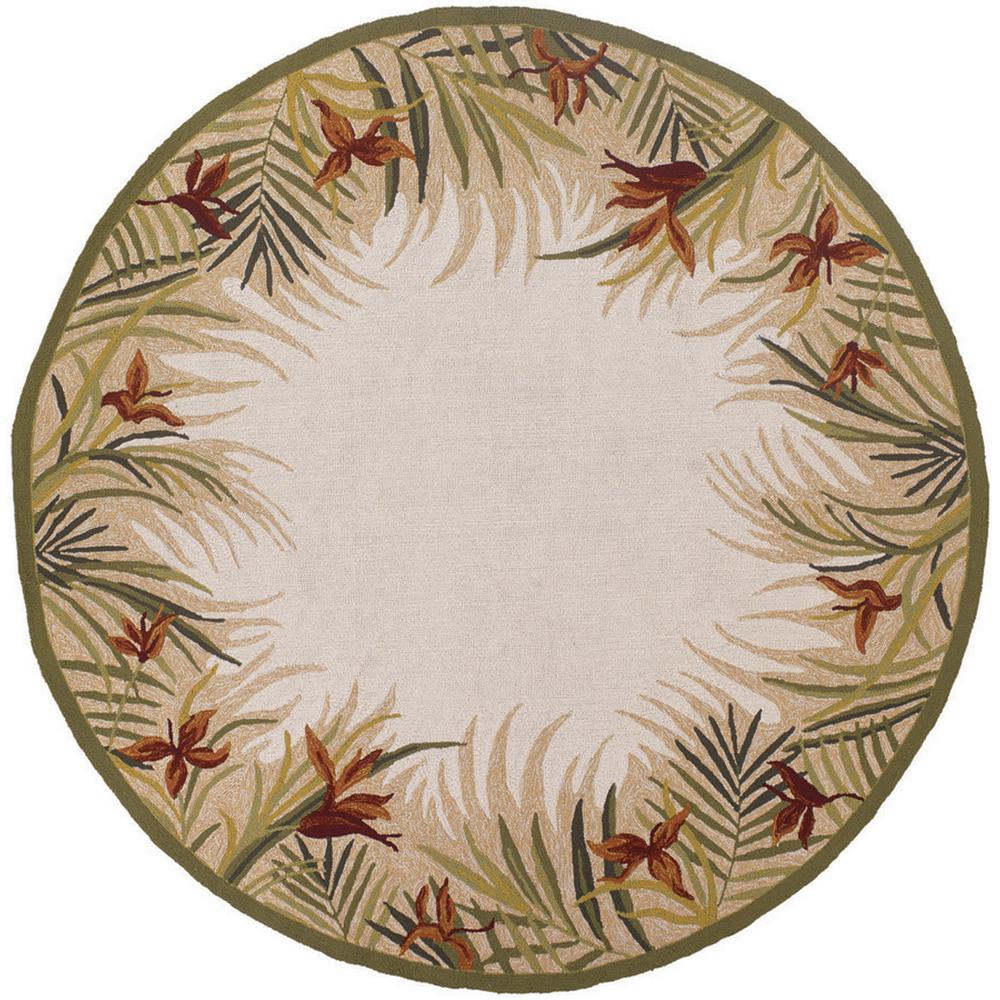 Couristan Covington Tropic Gardens Sand Multi 8 ft. x 8 ft. Round