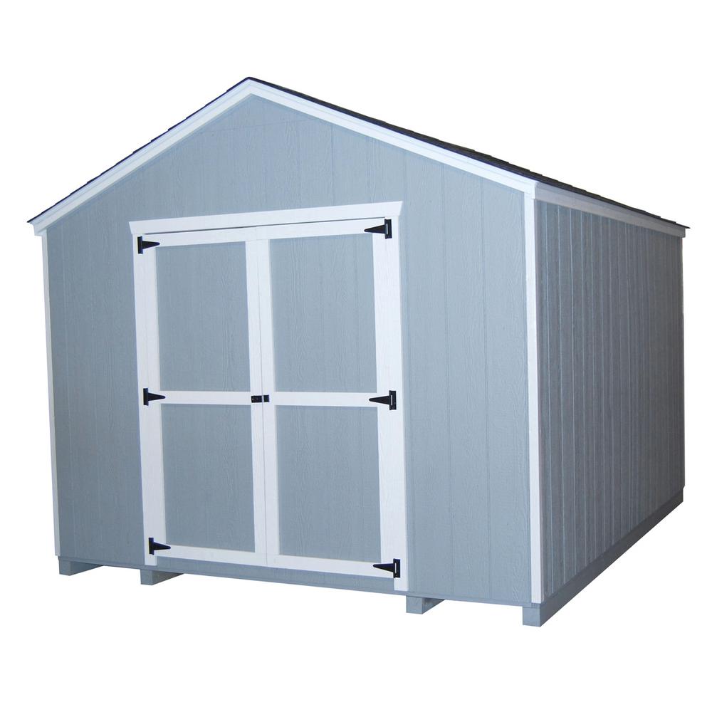 Value Gable 10 Ft X 14 Ft Wood Shed Precut Kit With Floor 10x14