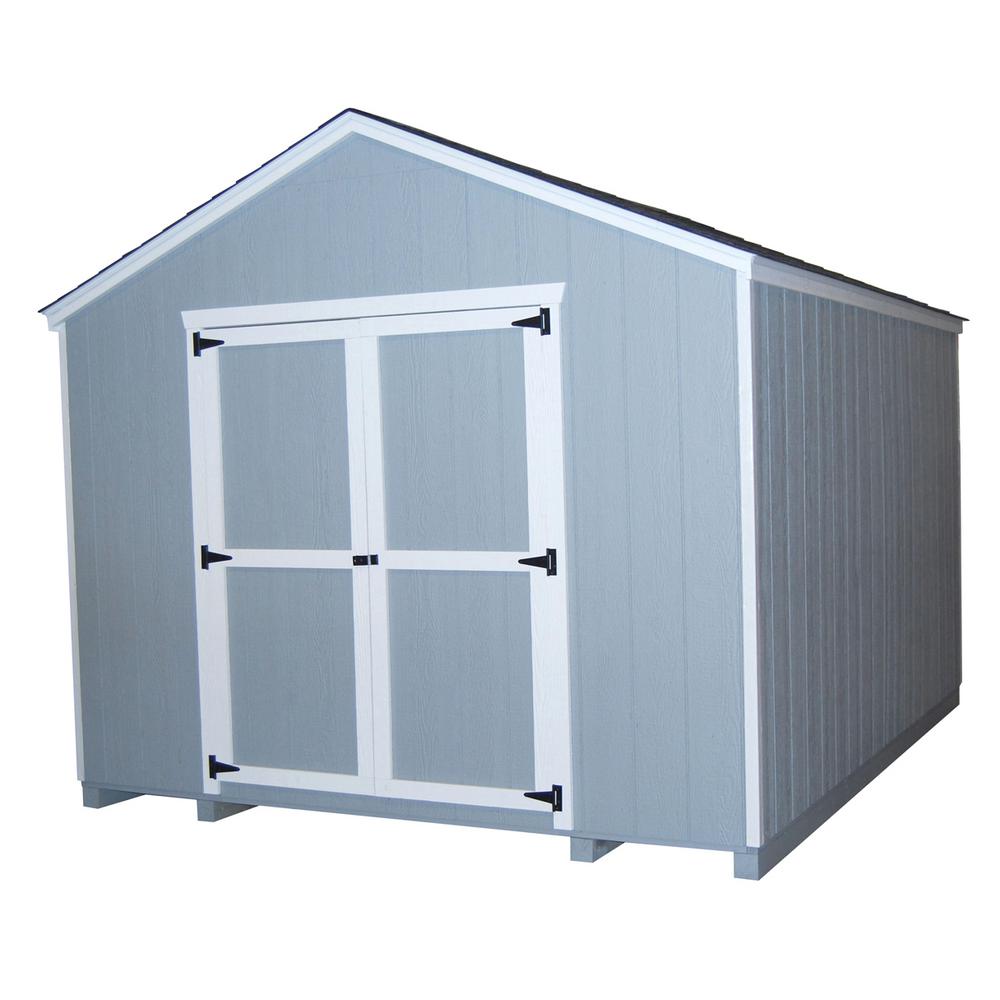 With Floor 10 X 16 Wood Sheds Sheds The Home Depot