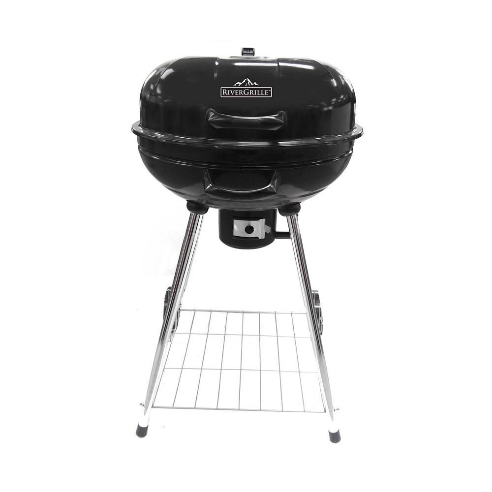 RiverGrille Pioneer 22.5 inch Charcoal Grill in Black by RiverGrille