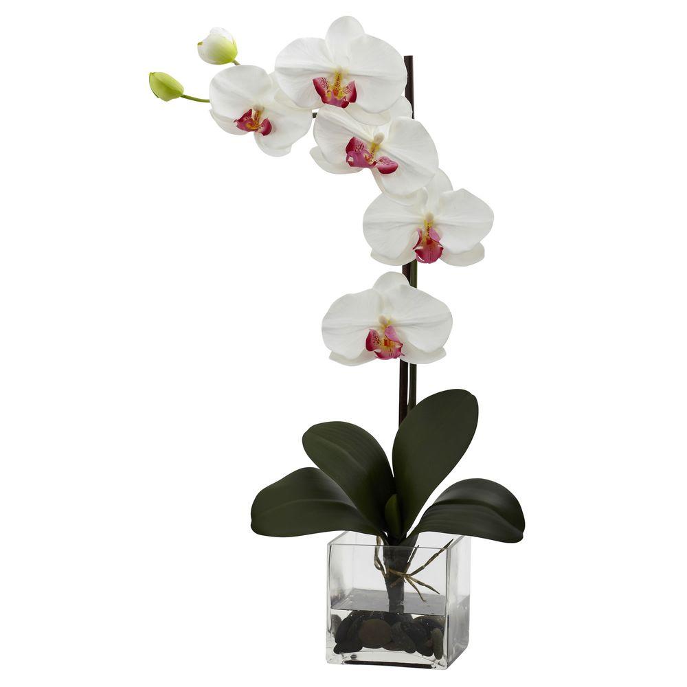 Nearly Natural Giant Phalaenopsis Orchid With Vase Arrangement In