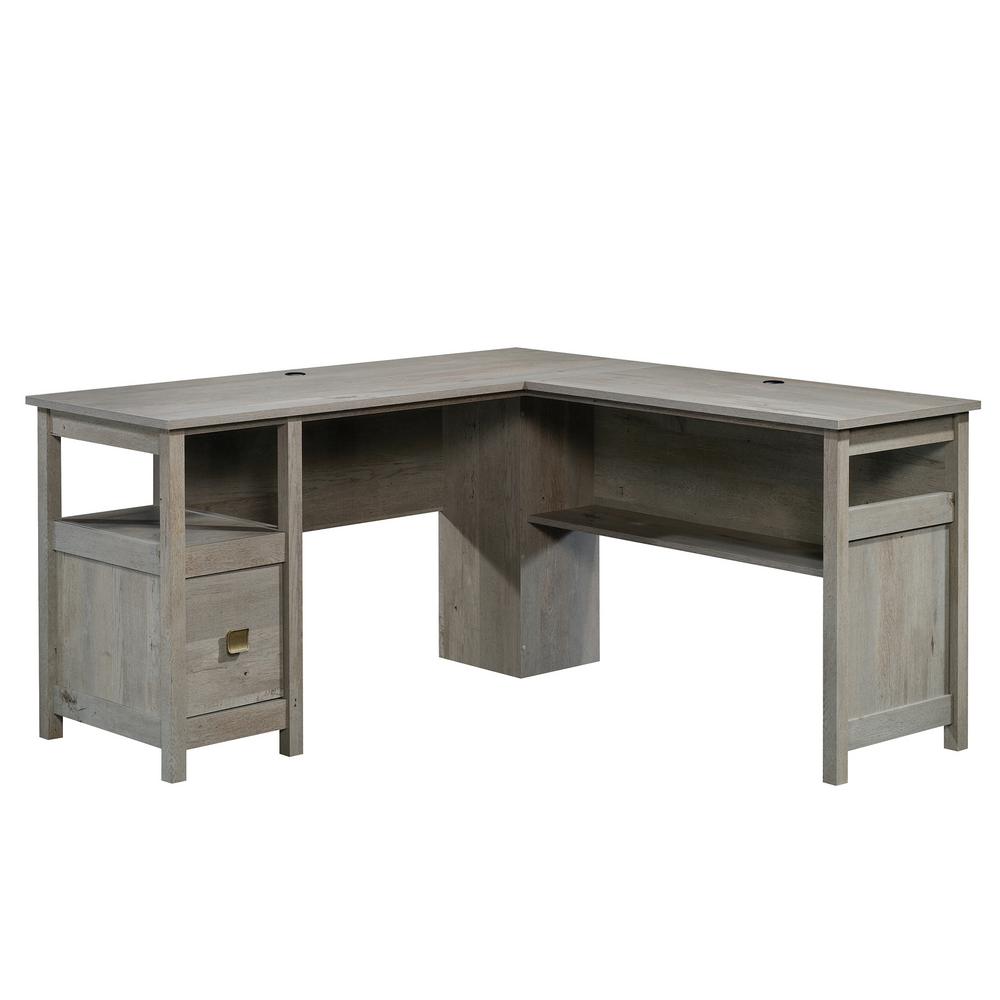 SAUDER Cannery Bridge Mystic Oak LShaped Desk422878 The Home Depot