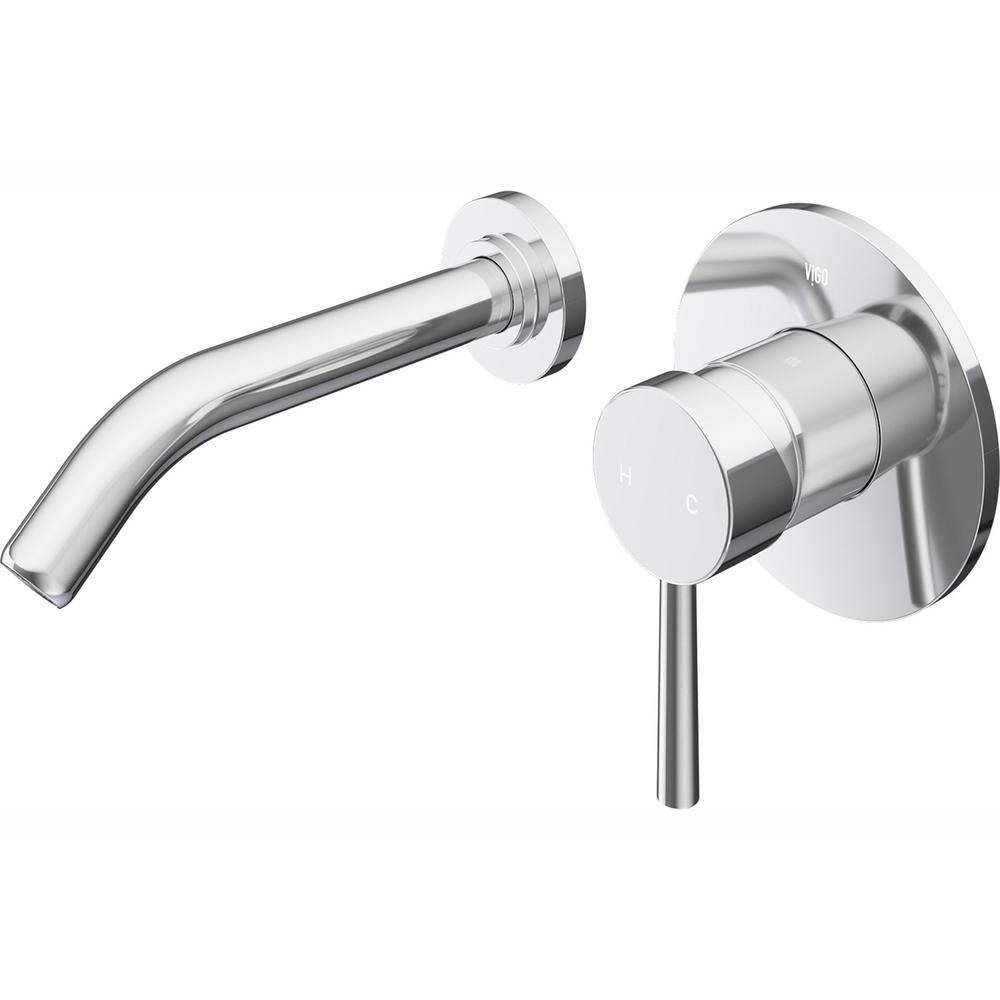 VIGO Olus Single Lever SingleHandle WallMount Bathroom Faucet in
