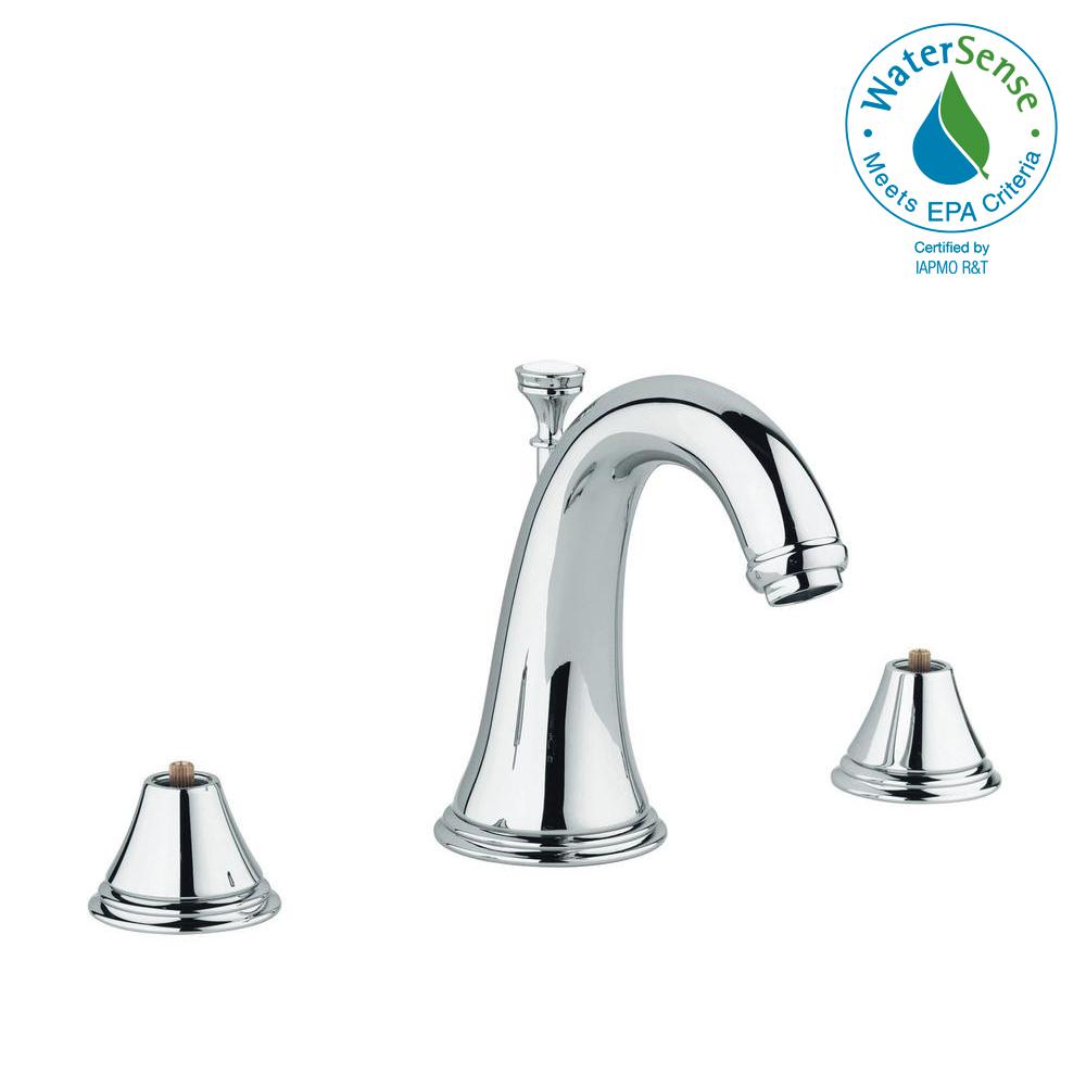 Grohe Geneva 8 In Widespread 2 Handle 1 Gpm Bathroom Faucet Grohe Geneva 8 In Widespread 2 Handle 1 Gpm Bathroom Faucet Starlight Chrome