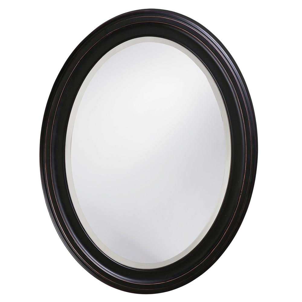 25 in. x 33 in. Oil Rubbed Bronze Round Framed Mirror40108 The Home