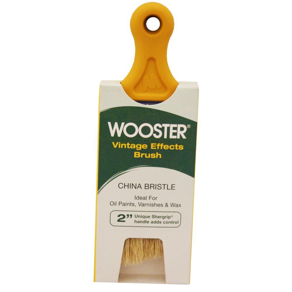 Wooster 2 in. Vintage Effects Bristle Angle Brush0H32250020 The Home
