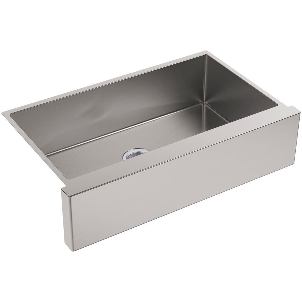 KOHLER Strive Undermount Farmhouse ApronFront Stainless Steel 36 in. Single Bowl Kitchen Sink 