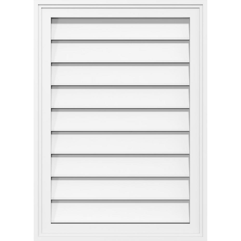 Ekena Millwork GVWOC20X2001RFPWR Primed Functional and Rough Sawn Western Red Cedar 20 Width x 20 Height Octagonal Gable Vent with 1 x 4 Flat Trim Frame