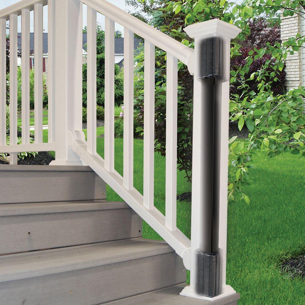 Post Install Kit Made Of Metal AluminumStainless Steel for Railing 42 in Black eBay