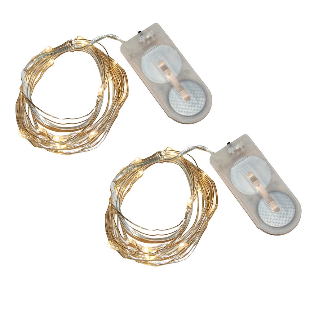 Lumabase 40 Light Mini Battery Operated Waterproof String Lights In Lumabase 40 Light Mini Battery Operated Waterproof String Lights In Warm White 2