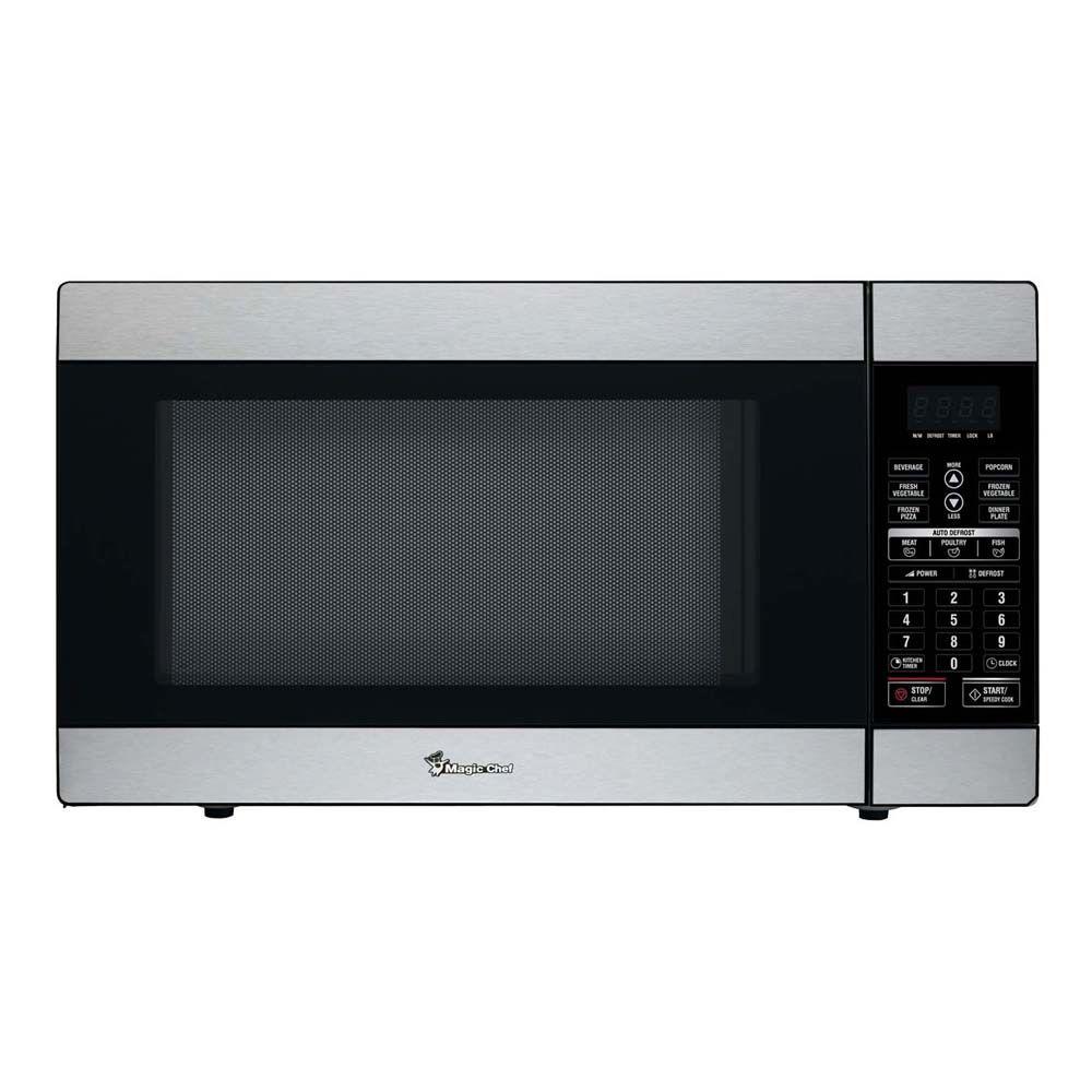 Magic Chef 1 8 Cu Ft Countertop Microwave In Stainless Steel