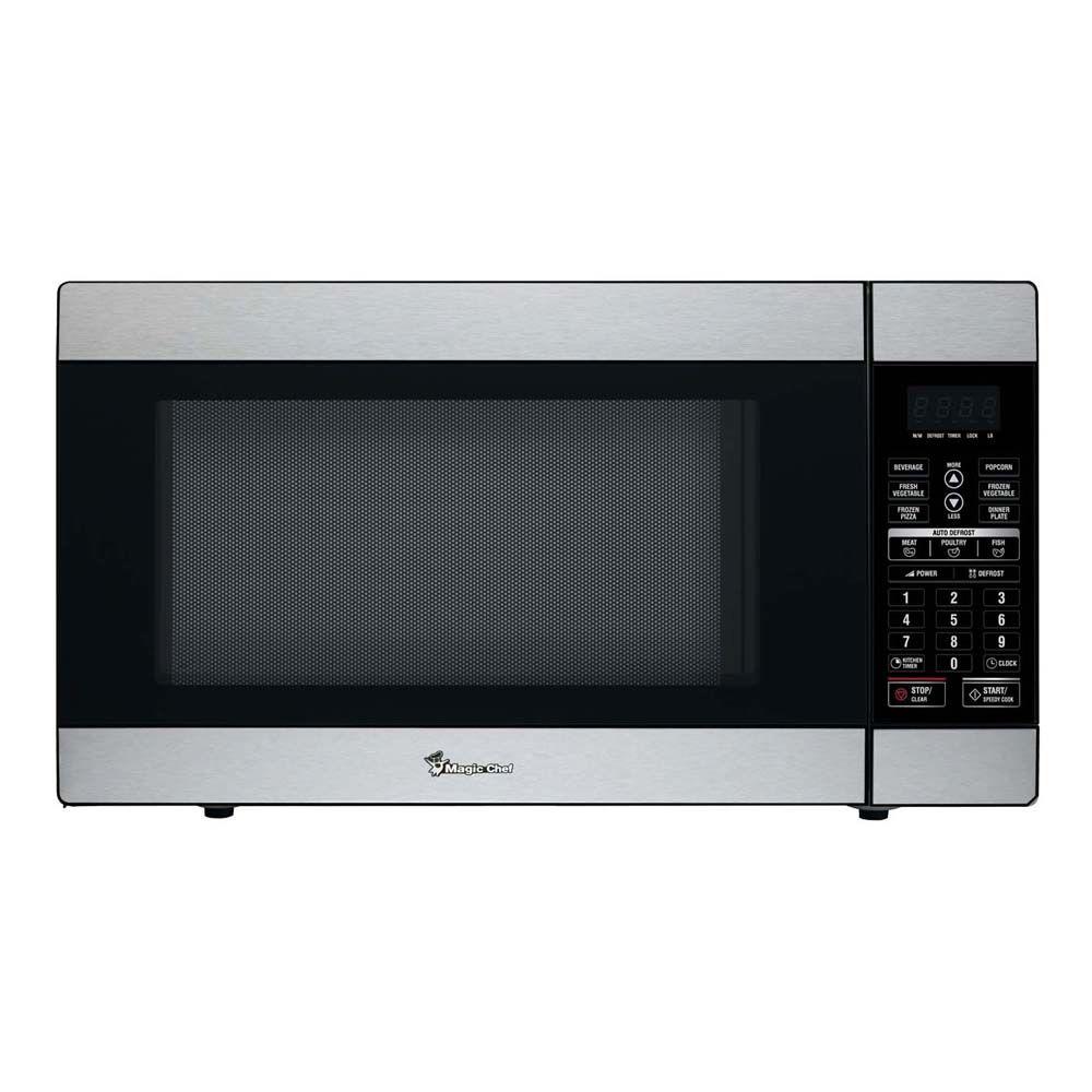 Magic Chef 0 9 Cu Ft Commercial Countertop Microwave In Stainless Countertop Microwave In Stainless Steel Magic Chef