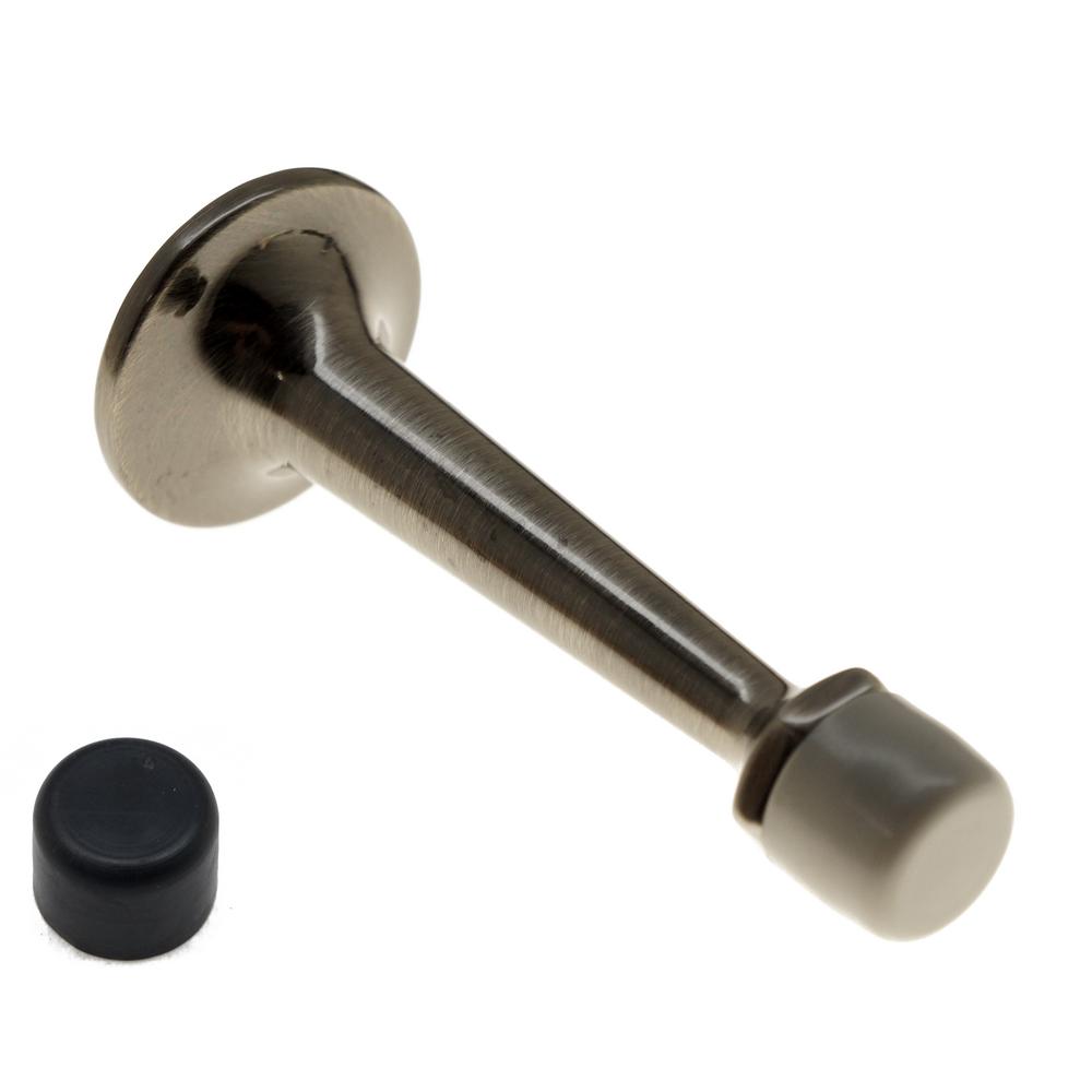 3 in. Solid Brass Arrow Base Door Stop in Antique Nickel1301015A