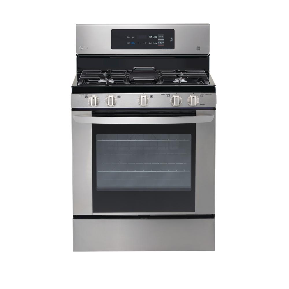 Lg Electronics 5 4 Cu Ft Gas Range With Easyclean In Stainless