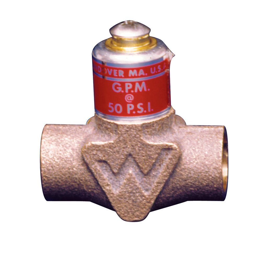 Watts 1/2 in. Lead Free Brass Flow Control Valve for Tankless Water