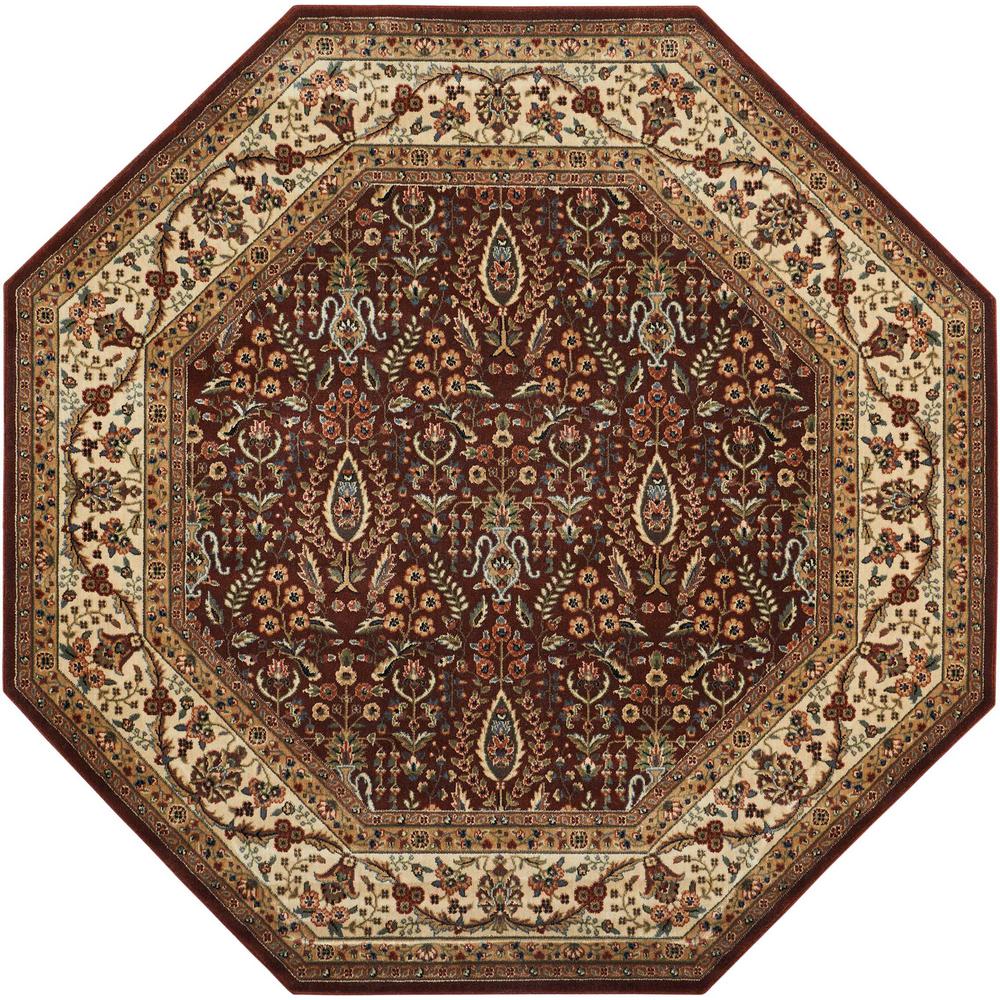 Nourison Persian Arts Burgundy 7 ft. 9 in. x 7 ft. 9 in. Octagon Area