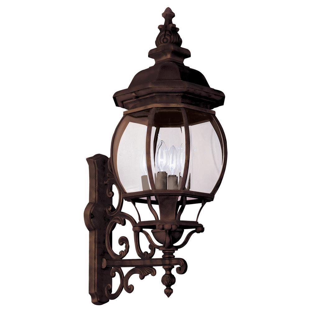 Bel Air Lighting Francisco 4 Light Rust Outdoor Wall Lantern Bel Air Lighting Francisco 4 Light Rust