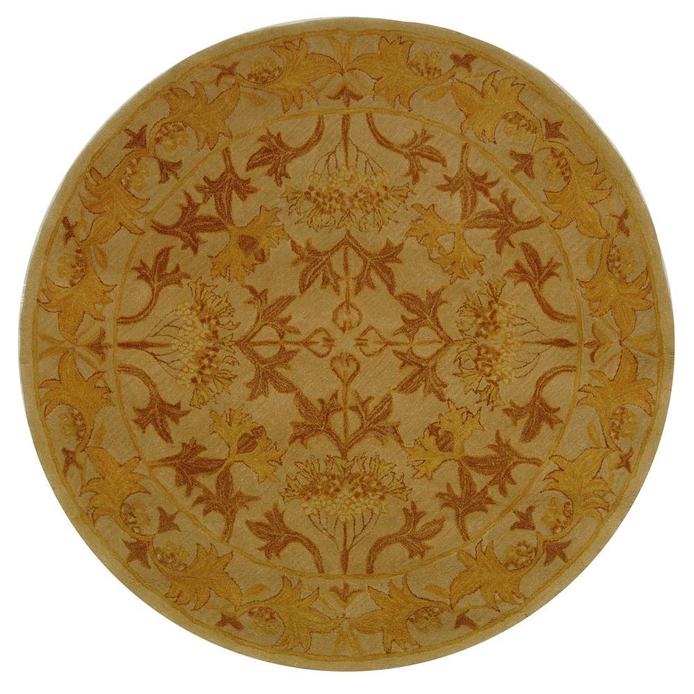 Safavieh Anatolia Ivory/Gold 6 ft. x 6 ft. Round Area RugAN541B6R The Home Depot