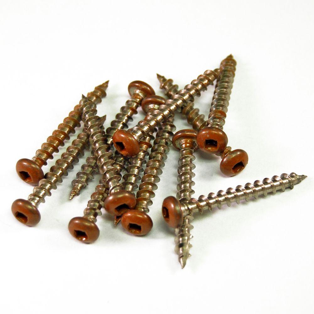 Veranda 11/2 in. Lattice White SS Screws (12Piece/Bag)73003464 The