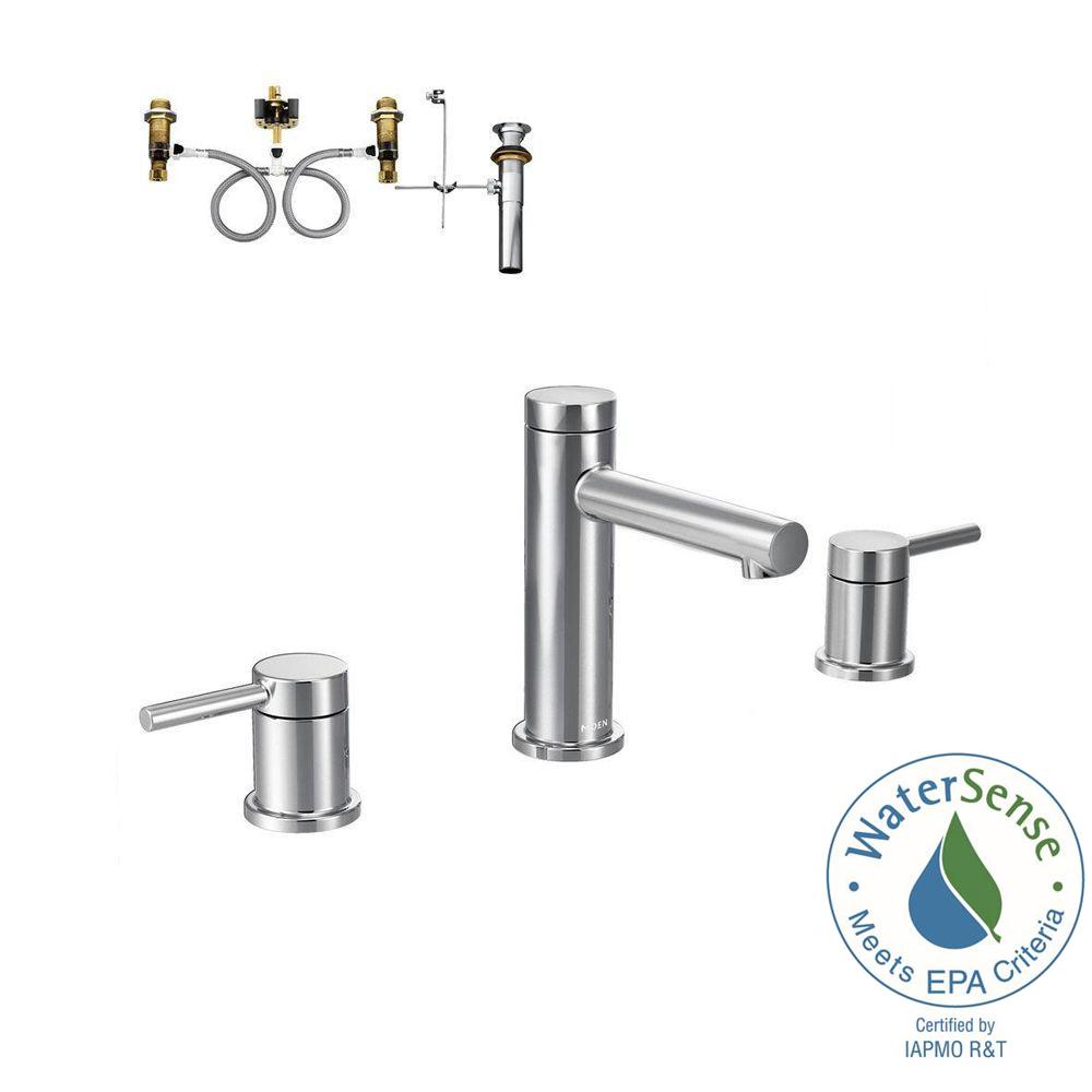 Moen Align 8 In Widespread 2 Handle Bathroom Faucet Trim Kit With Valve Chrome T6193 9000 The Home Depot - Moen Bathroom Sink Faucet Manual Moen Align 8 In Widespread 2 Handle Bathroom Faucet Trim Kit With Valve Chrome T6193 9000 The Home Depot - Moen Bathroom Sink Faucet Manual