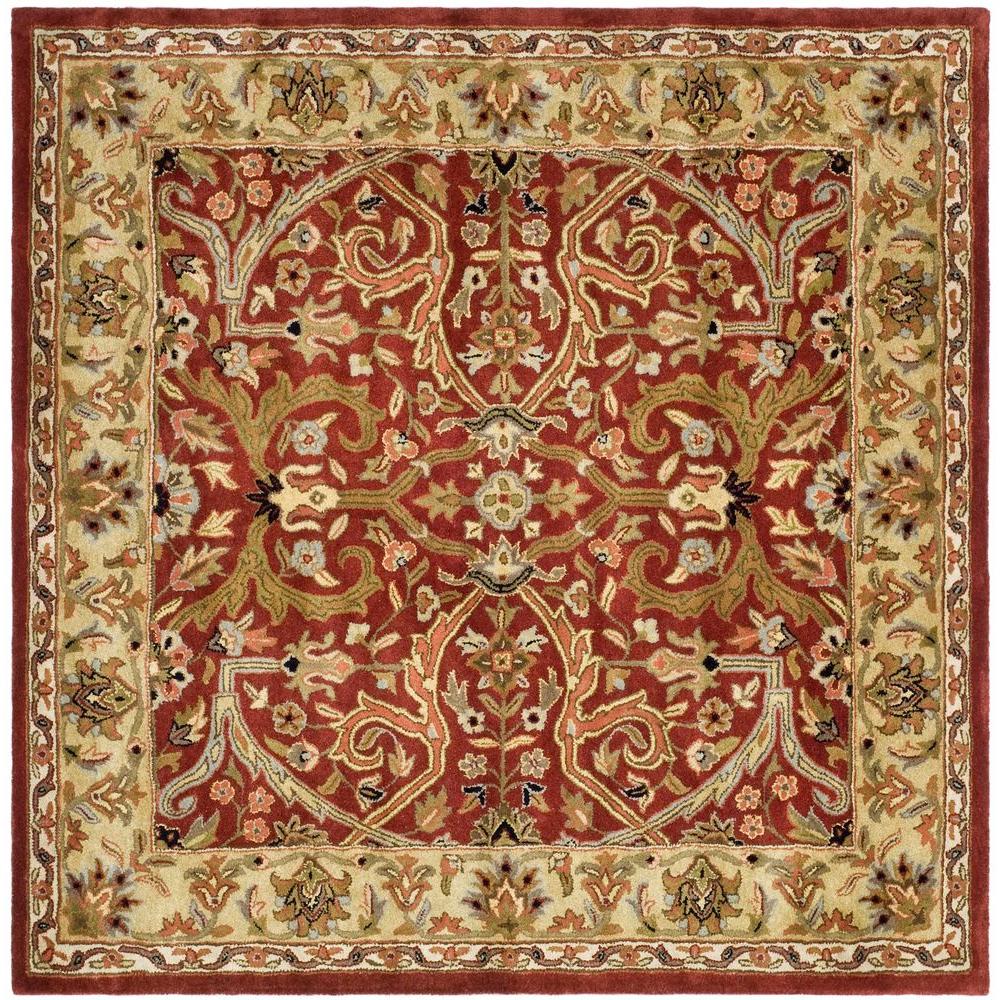 Safavieh Heritage Red Gold 8 Ft. X 8 Ft. Square Area Rug-hg644b-8sq 