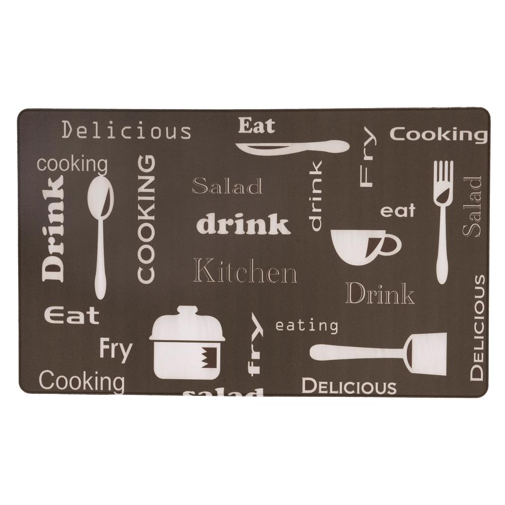 TrafficMaster AntiFatigue Brown 20 in. x 36 in. PVC Leather Frame