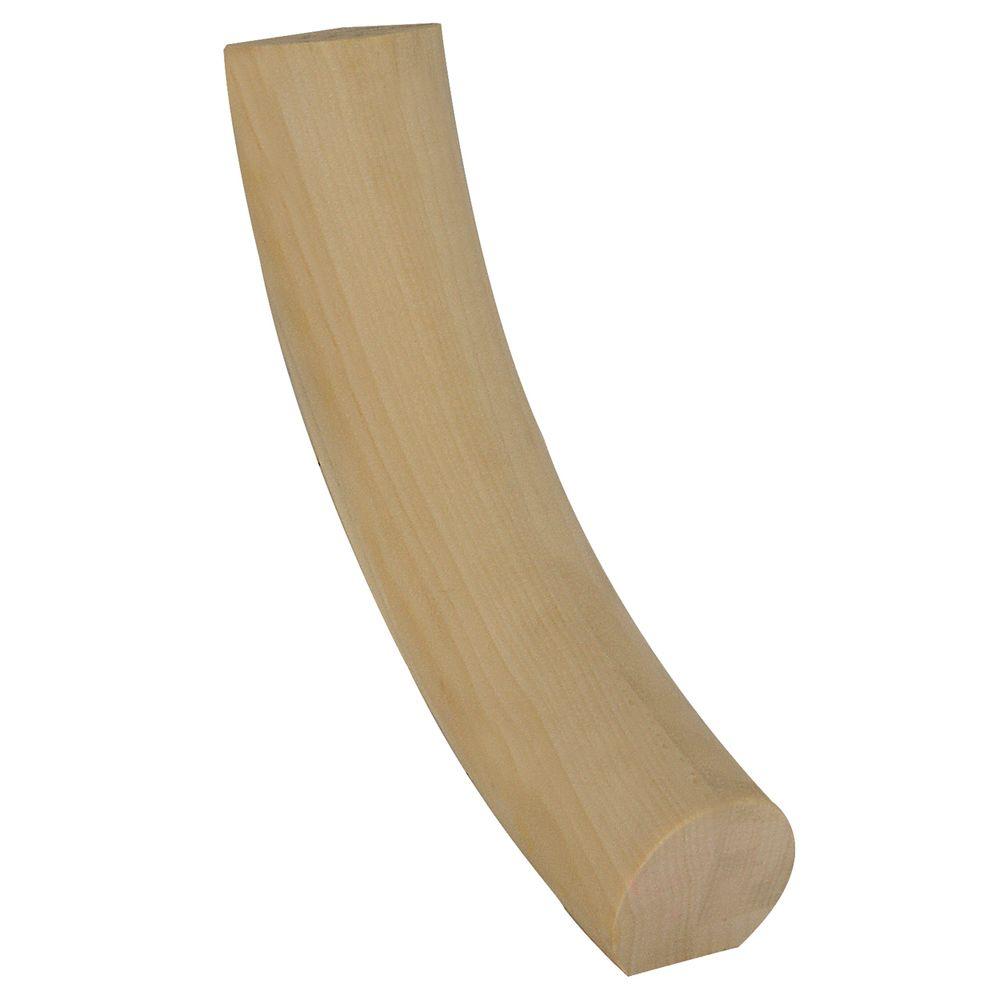 Stair Parts 7124 Unfinished Poplar 60° Rail Up Easing Stair Handrail Fitting7124P000HD00L