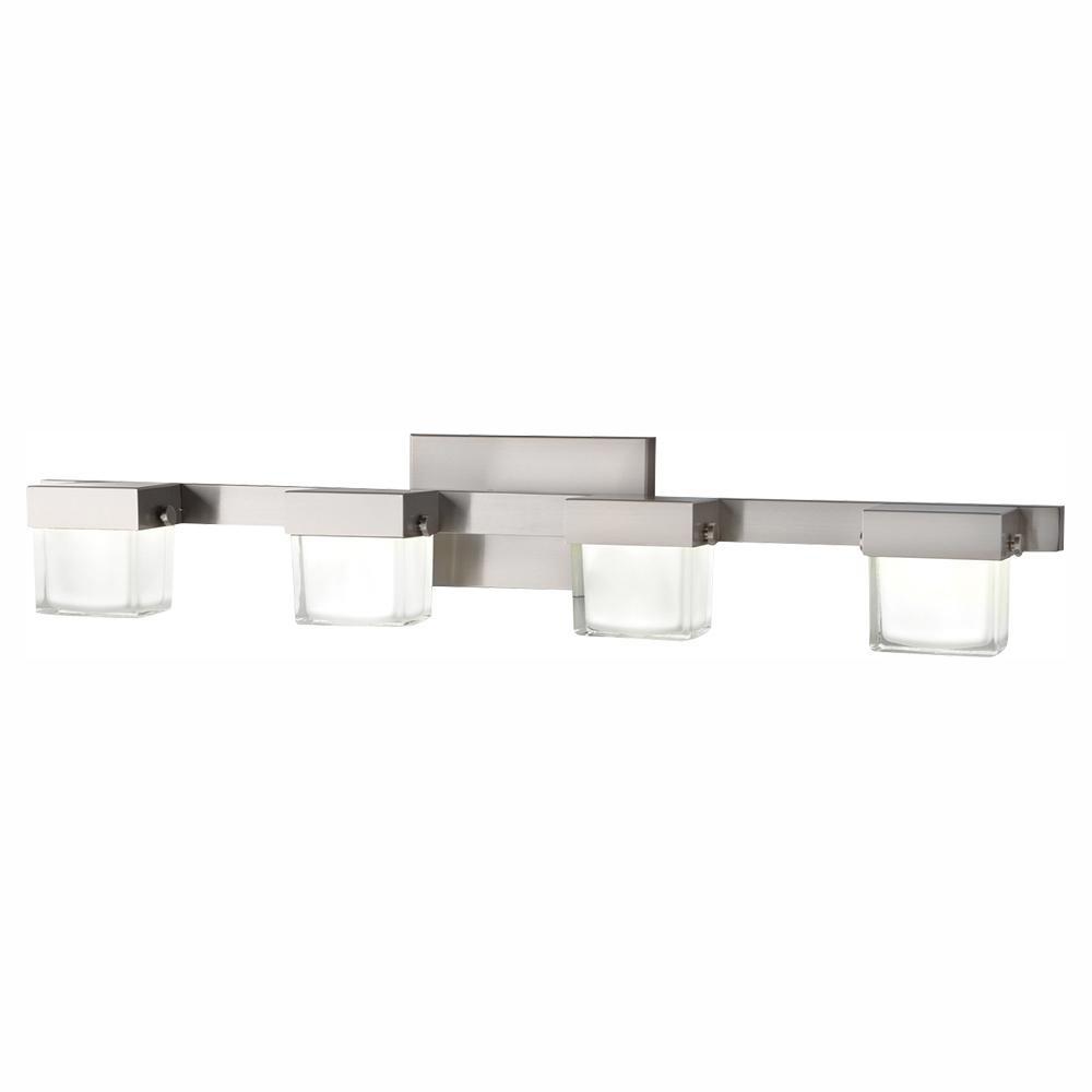 Home Decorators Collection 40Watt Equivalent 4Light Brushed Nickel
