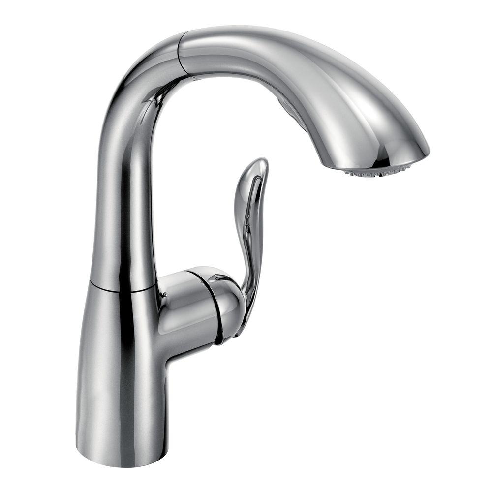 MOEN Arbor SingleHandle PullOut Sprayer Kitchen Faucet in Chrome