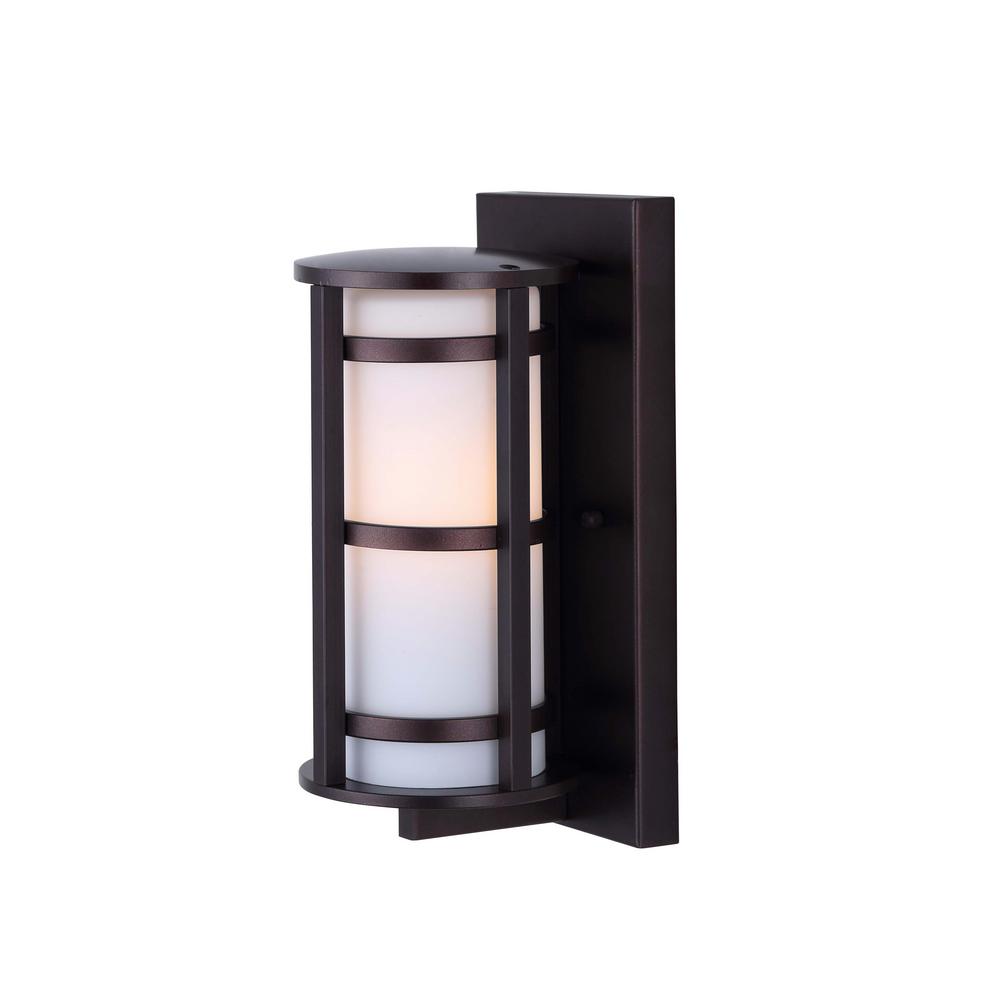 Canarm Bryant 1 Light Oil Rubbed Bronze Outdoor Wall With Flat Canarm Bryant 1 Light Oil Rubbed Bronze Outdoor Wall With Flat Opal Glass
