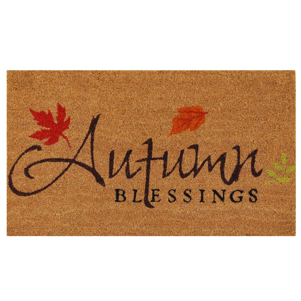 Home More Autumn Blessings 17 In X 29 In Coir Door Mat