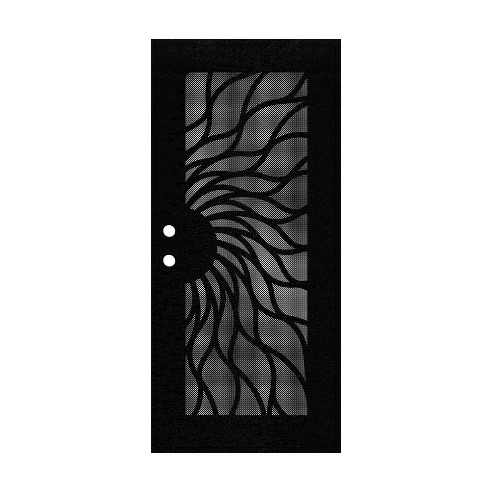 Unique Home Designs 30 in. x 80 in. Sunfire Black RightHand Surface