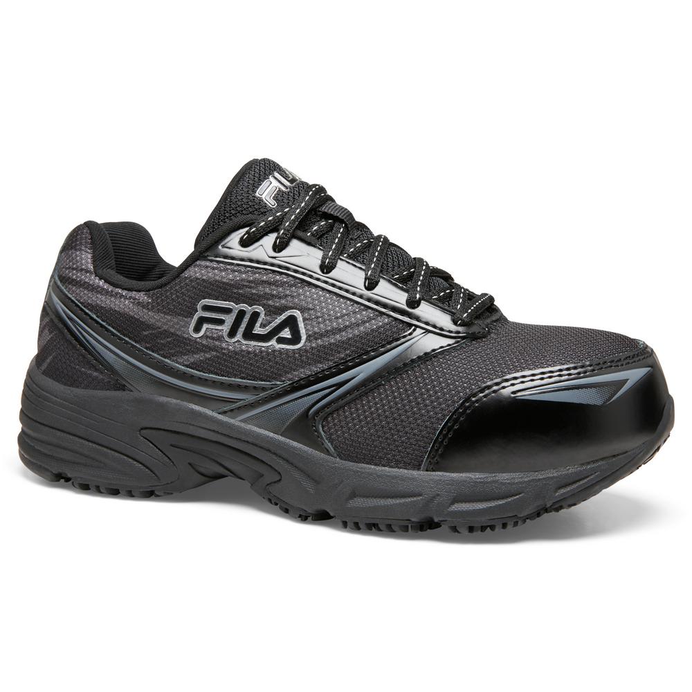 Fila Memory Meiera 2 Women Size 7.5 Black/Pewter Leather/Mesh Composite