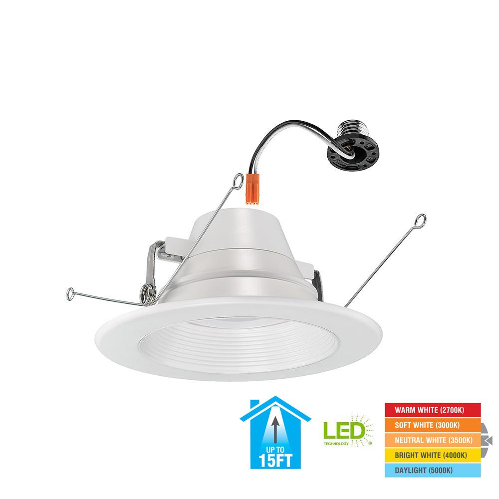 Commercial Electric 6 in. Lumen and Color Changeable Integrated LED Recessed Downlight Retro Fit Trim