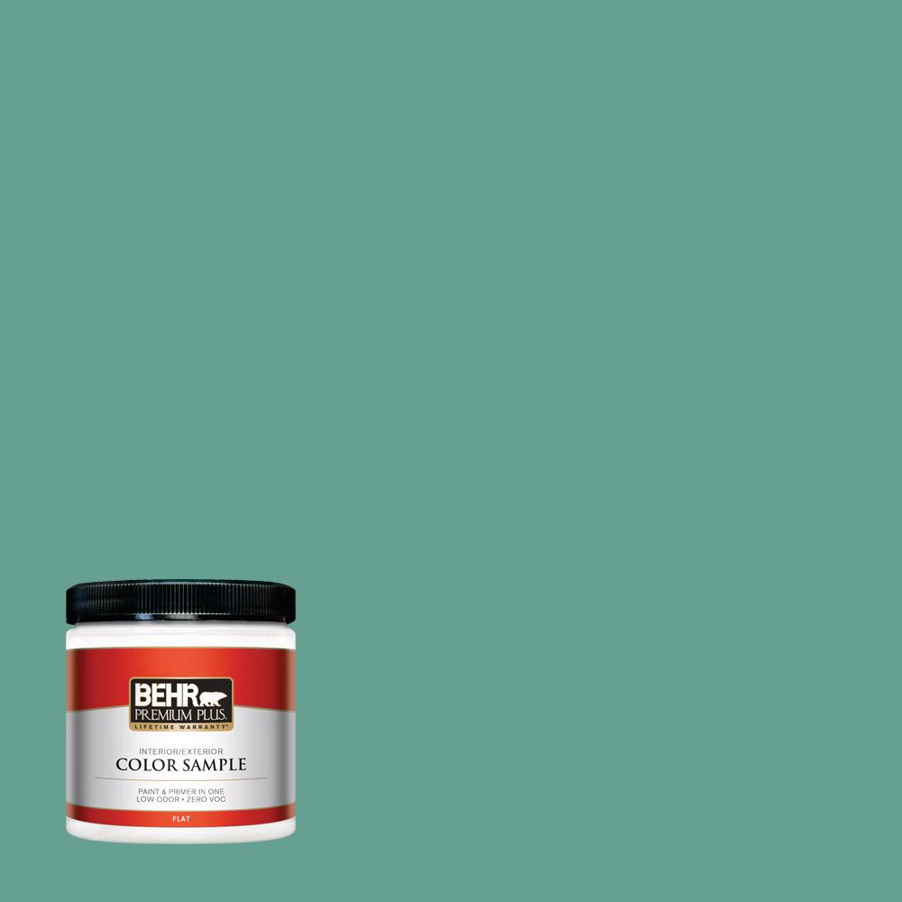 BEHR Premium Plus 8 oz. T1715 Jade Dragon Flat Interior/Exterior