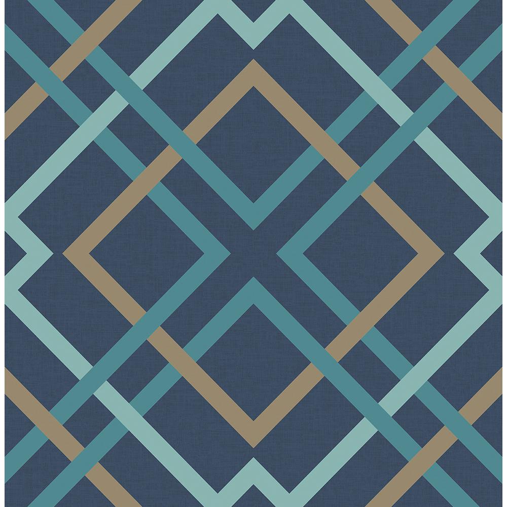 A Street Saltire Navy Lattice Wallpaper Sample 2697 22653sam The