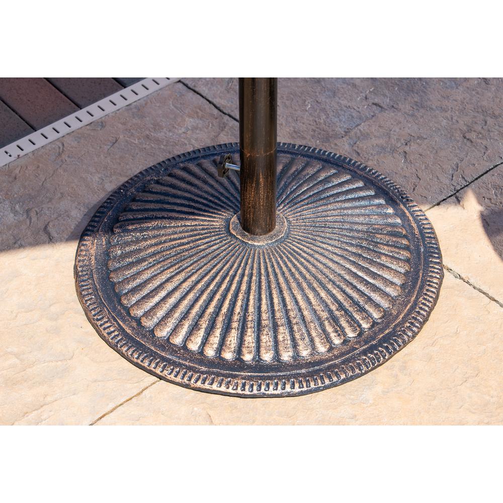 Island Umbrella 80 Lb Classic Cast Iron Patio Umbrella Base In Bronze Nu5408 The Home Depot