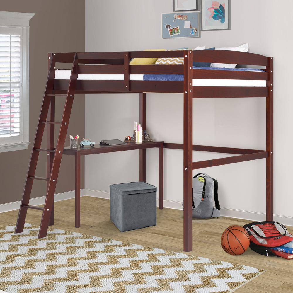 metal high sleeper with desk