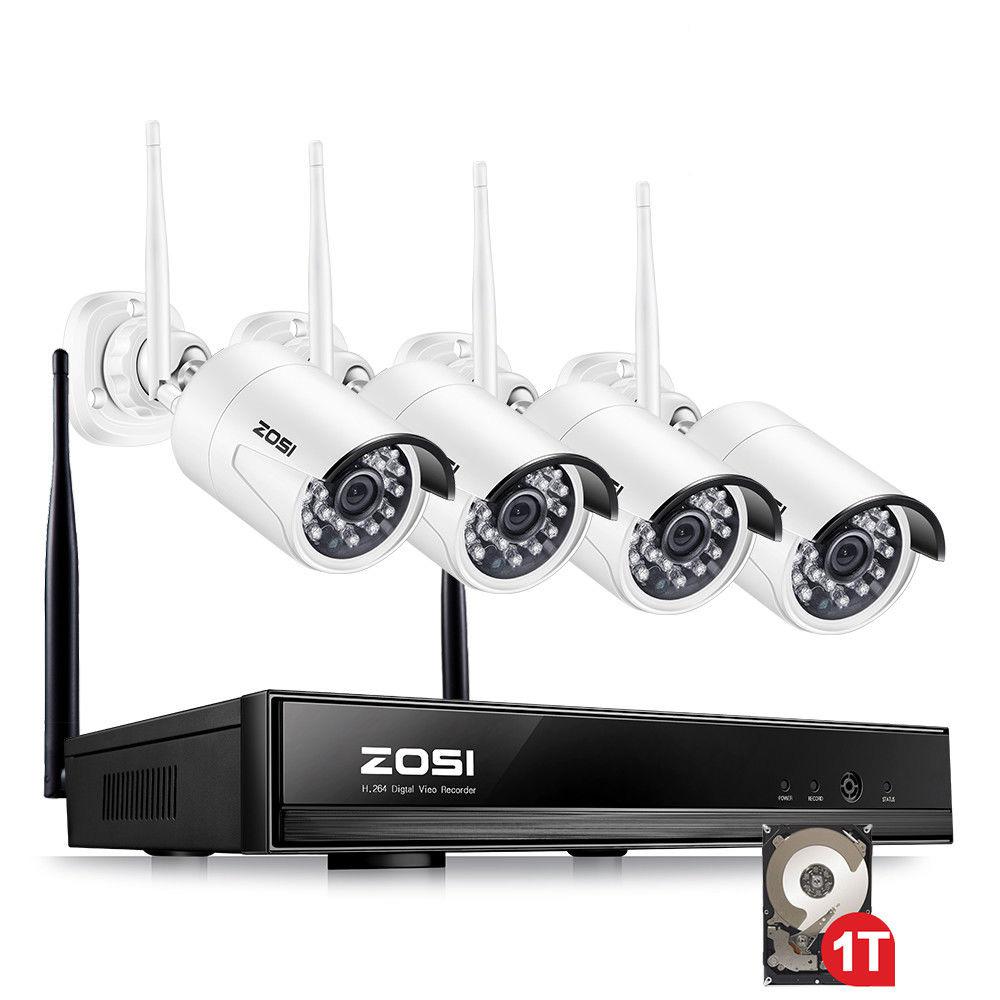 ZOSI 4-Channel 1080p 1TB Hard Drive NVR Security Camera ...