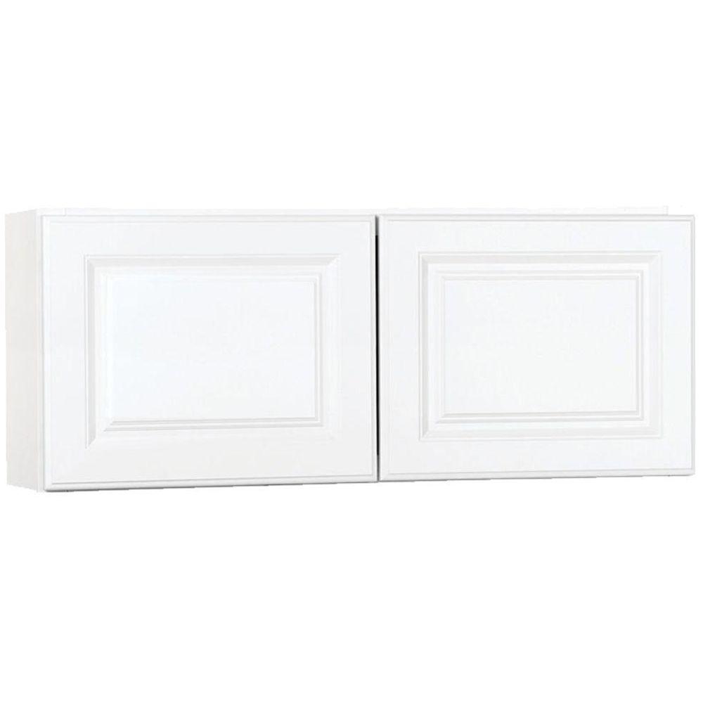 Hampton Bay Embled 36x15x12 In Wall Bridge Kitchen Wall Bridge Kitchen Cabinet In Satin White