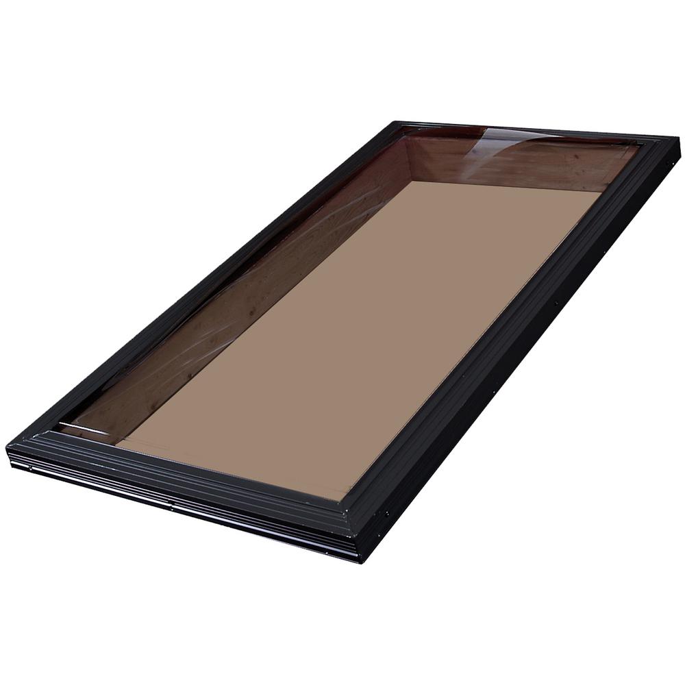 SUN-TEK 22-1/2 In. X 46-1/2 In. Fixed Curb Mount Polycarbonate Skylight ...