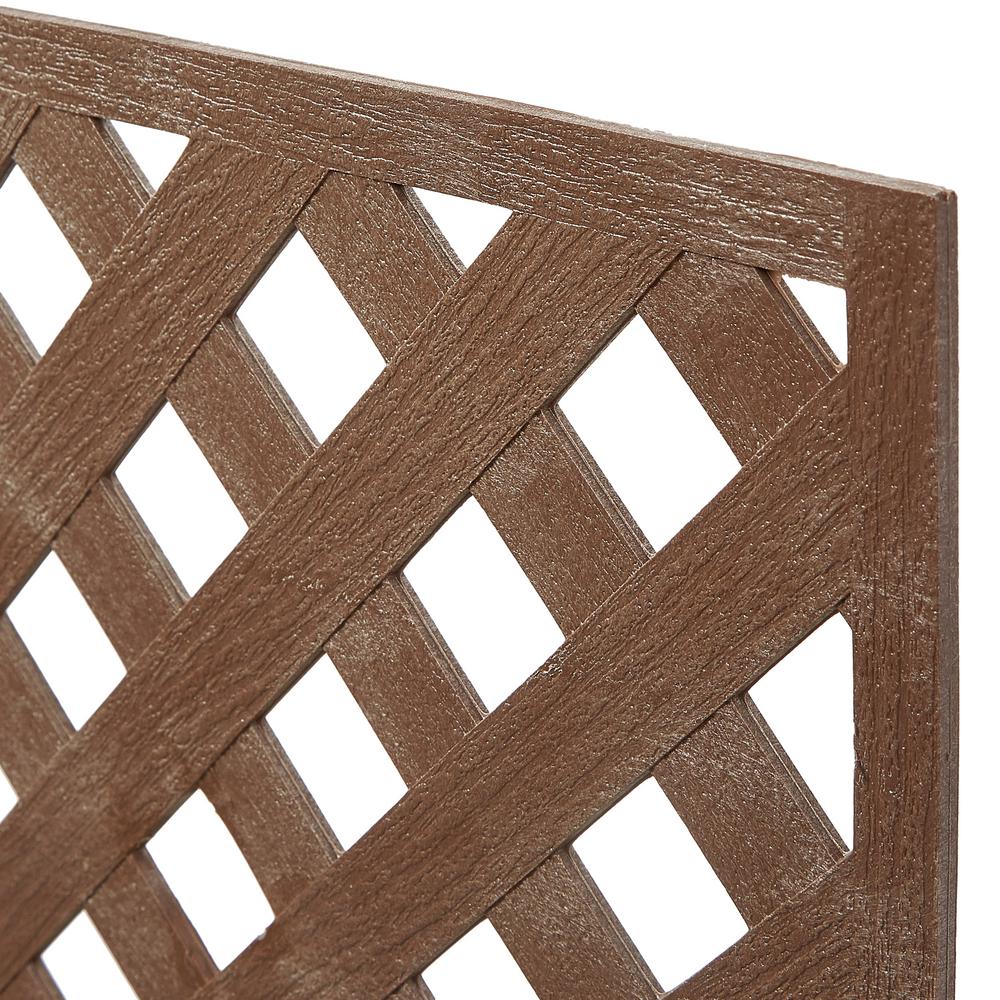 CLASSIC DIAMOND LATTICE Home Decor Vinyl Walnut 0 2 In X 48 In X 8 Ft   Brazilian Walnut Veranda Vinyl 73004144 C3 1000 