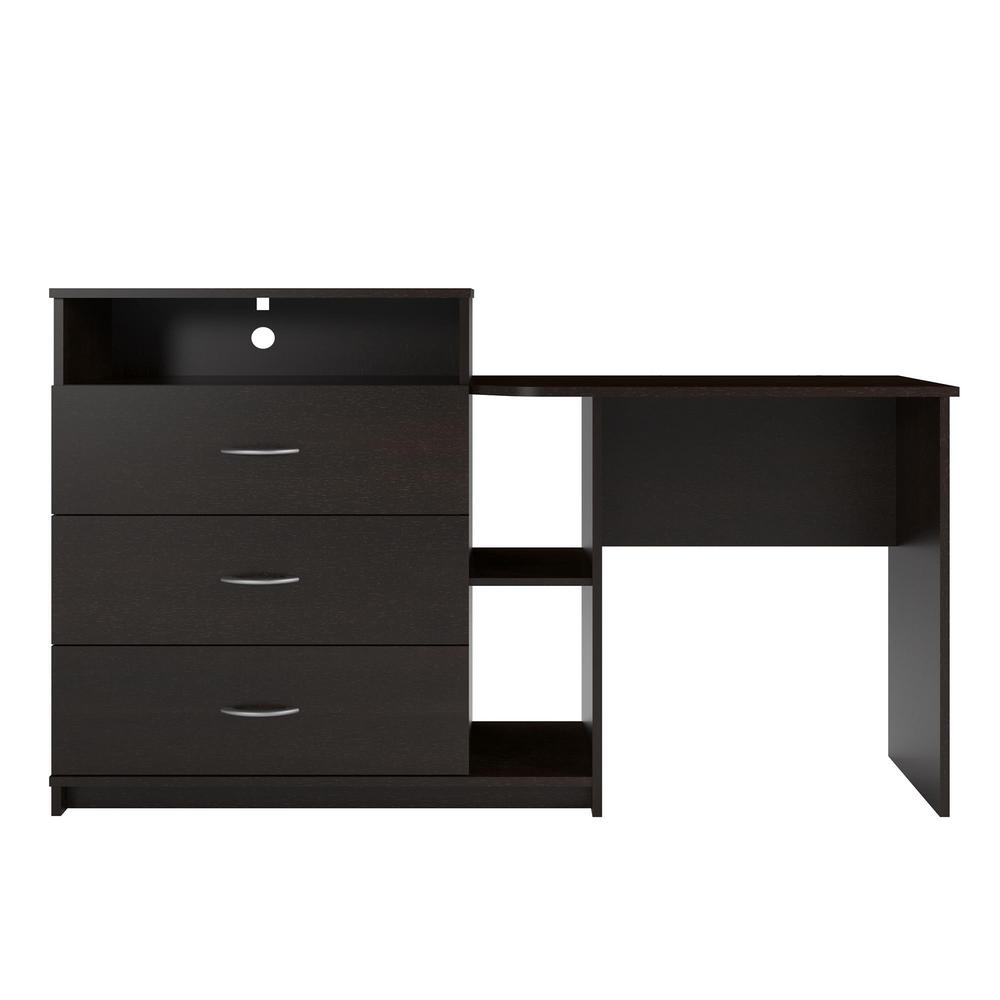 Ameriwood Sonnet 3 Drawer Espresso Media Dresser And Desk Hd80037 Ameriwood Sonnet 3 Drawer Espresso Media Dresser And Desk