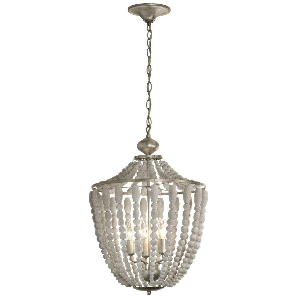Radionic Hi Tech Laura 5 Light White Washed Chandelier