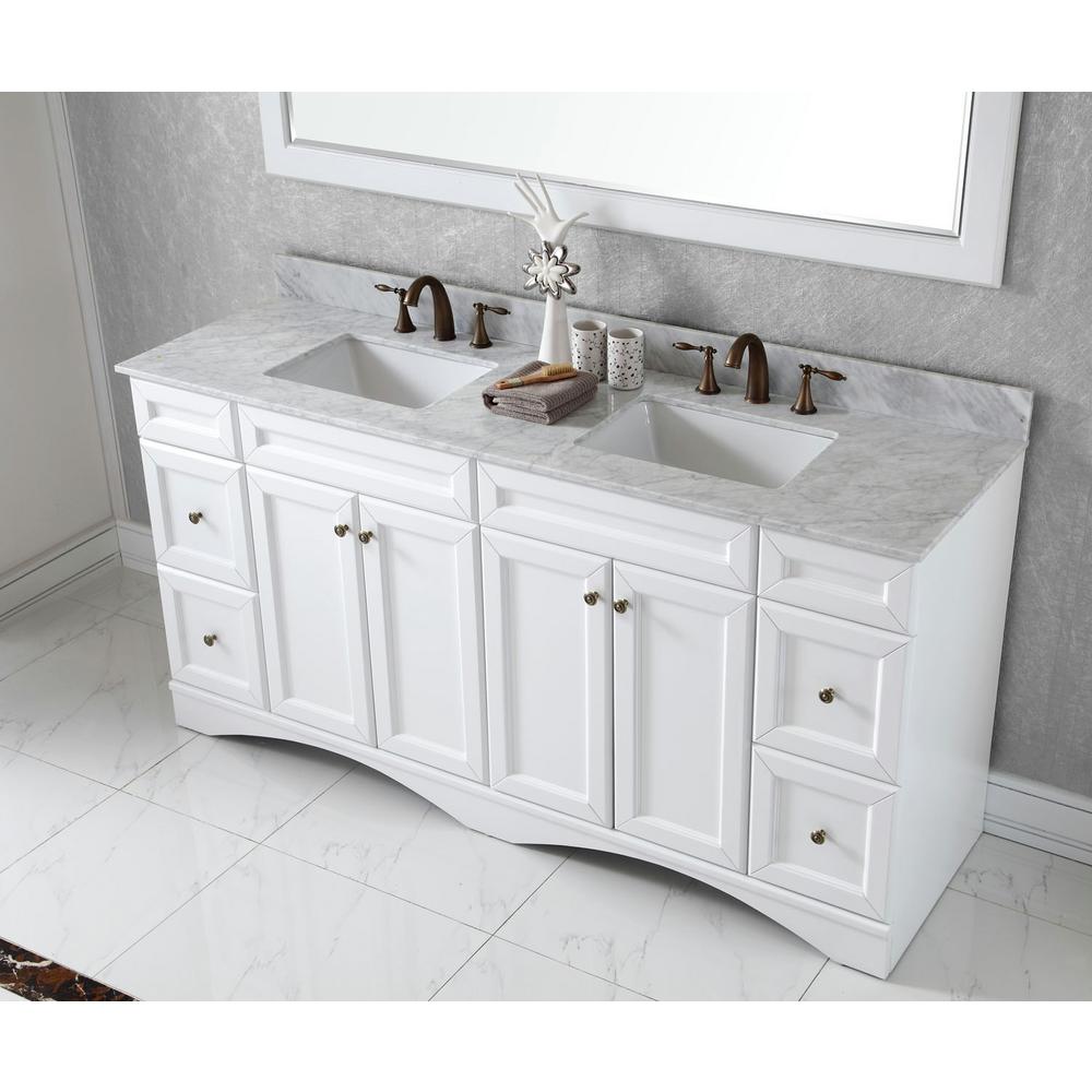 Virtu Usa Talisa 72 In W Bath Vanity White With Marble Virtu Usa Talisa 72 In W Bath Vanity
