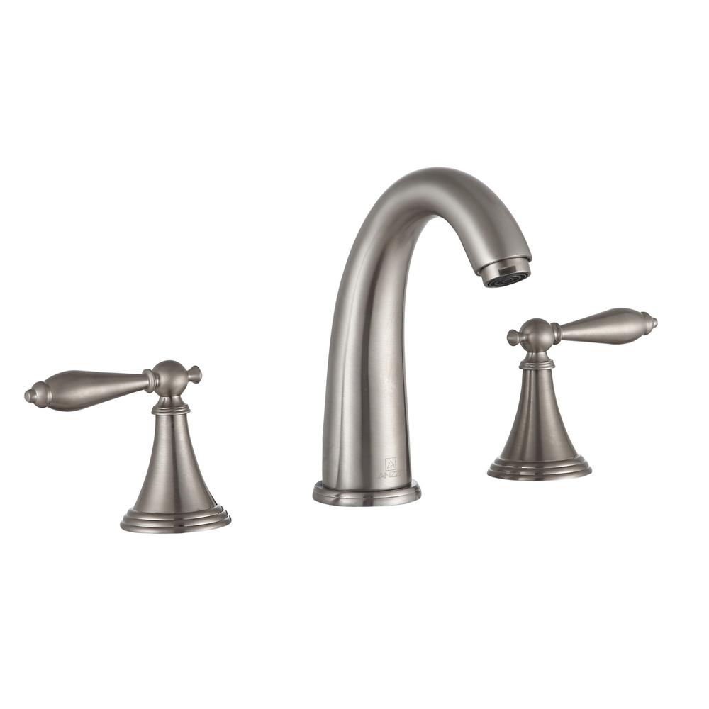 faucet in nickel 8 brushed bathroom EZ in Widespread FLO 8 Bathroom in. Handle 2 Faucet