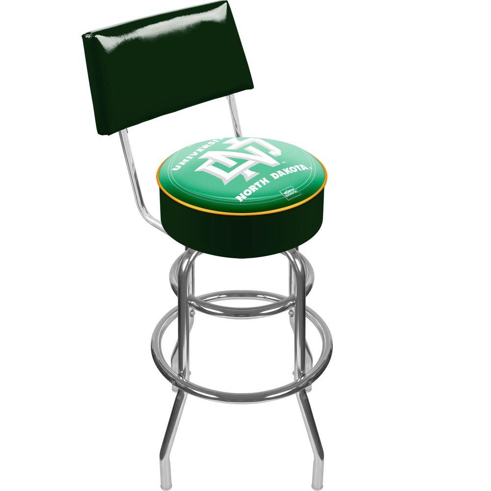 Trademark University Of North Dakota 30 In Chrome Padded Swivel Bar Trademark University Of North Dakota 30 In Chrome Padded Swivel Bar Stool