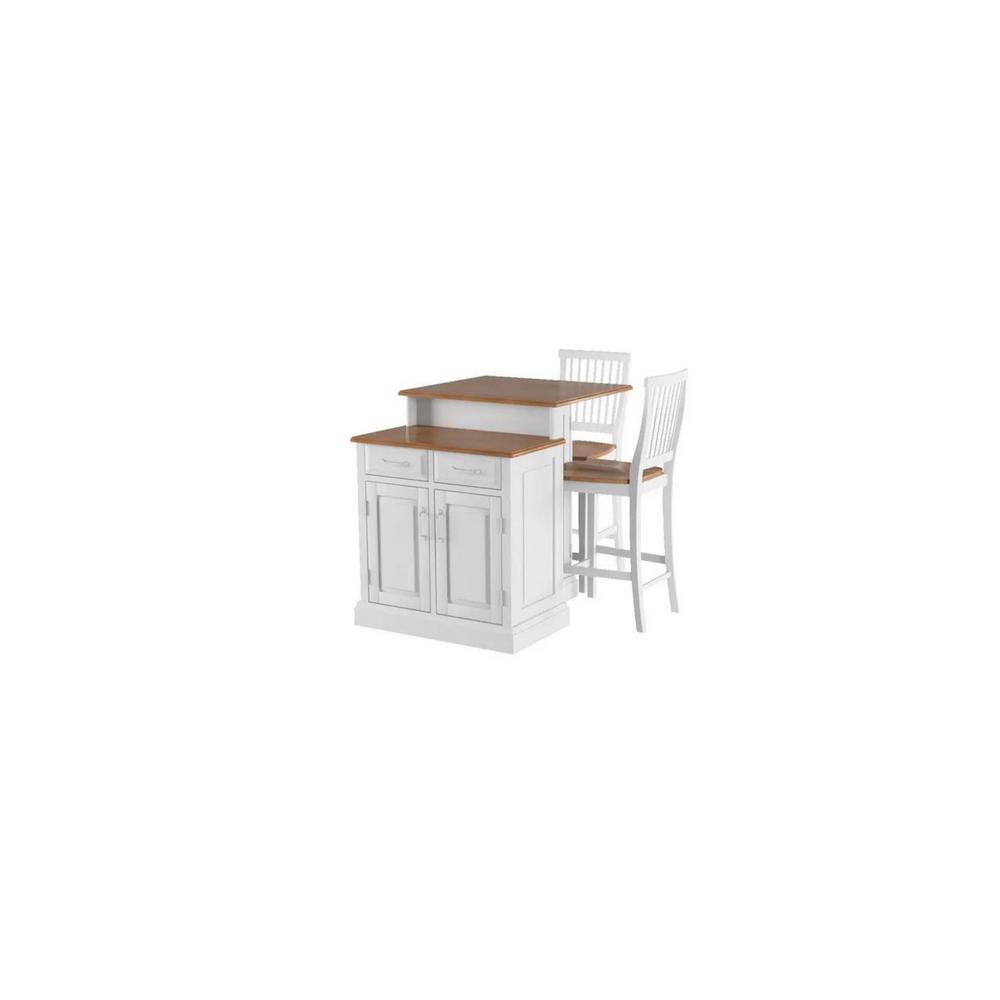 HOMESTYLES Woodbridge White Kitchen Island501094 The Home Depot